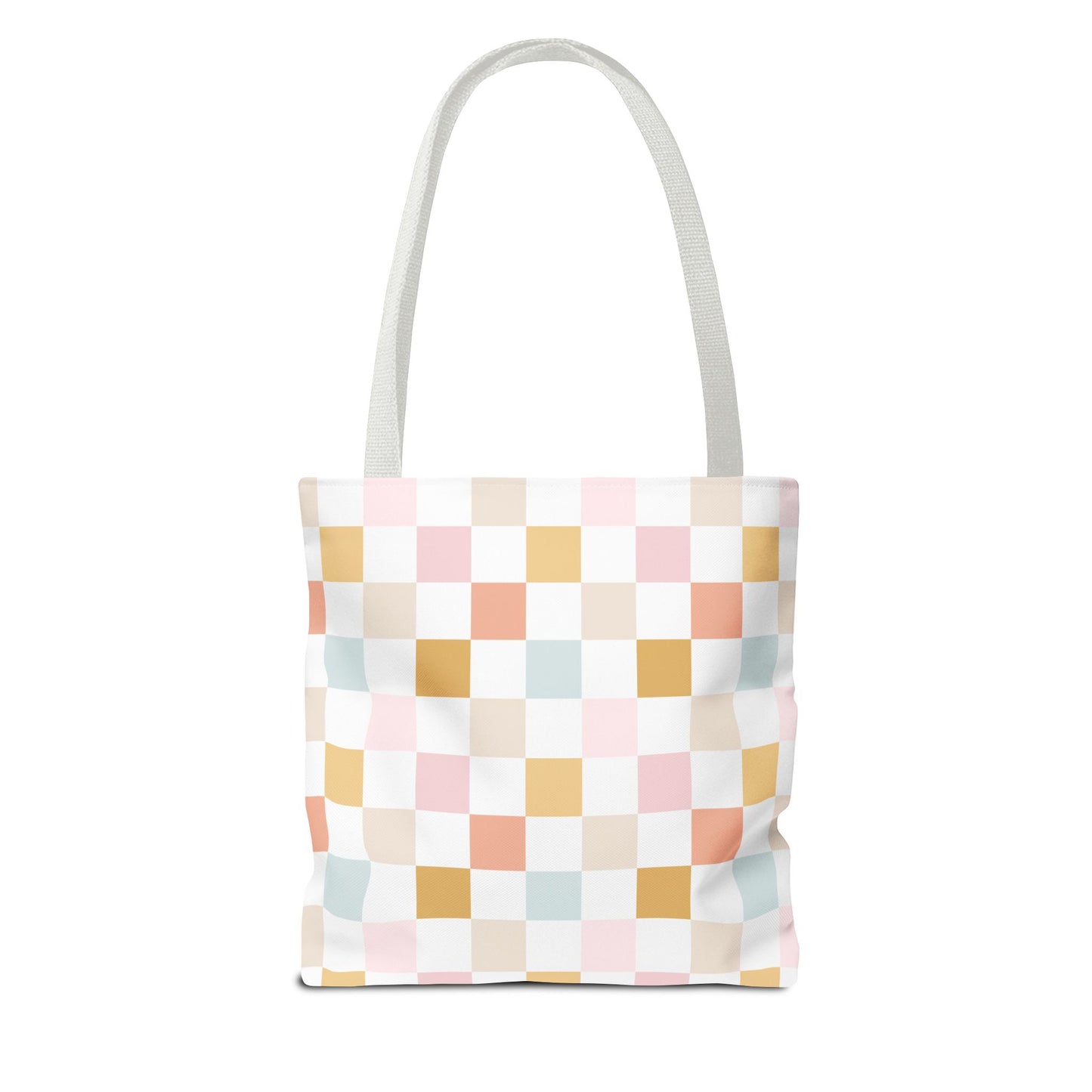 Pastel checkered Tote Bag