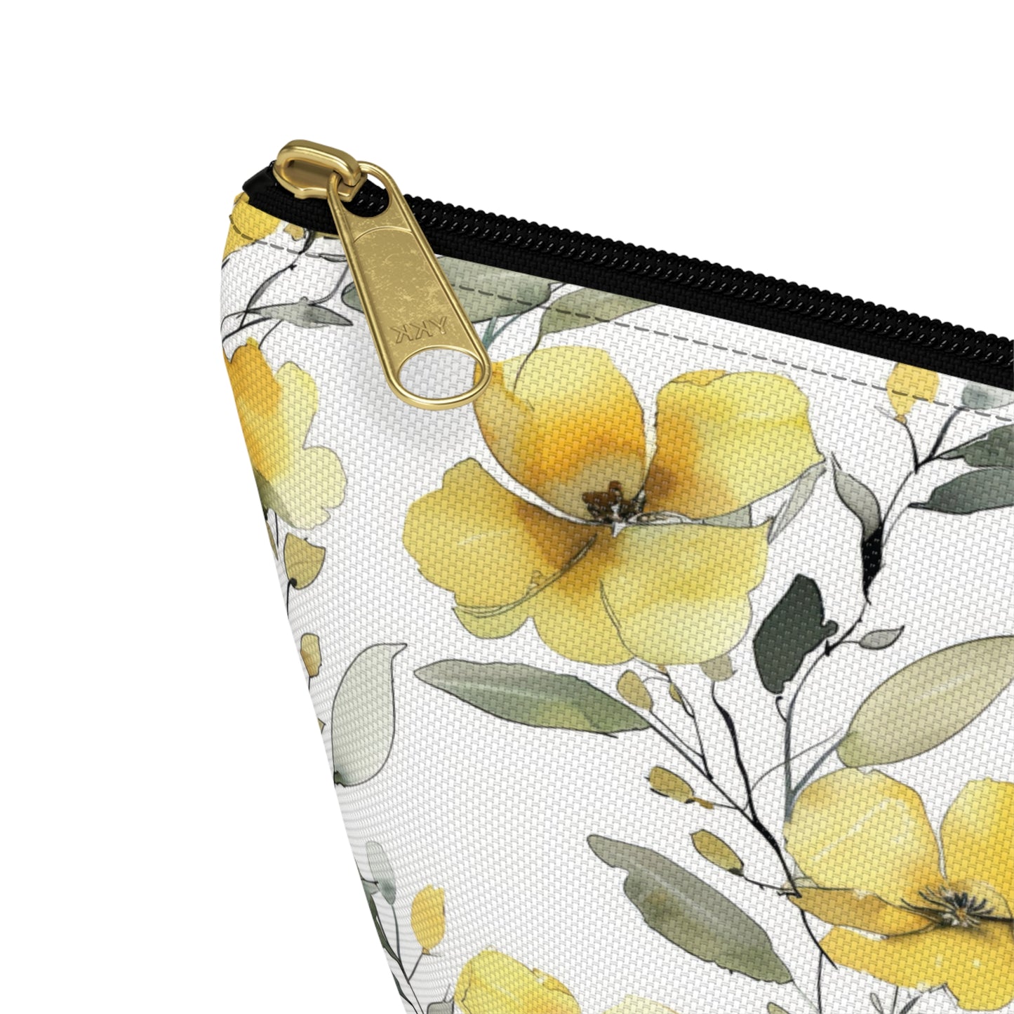 Floral watercolor Accessory Pouch w T-bottom