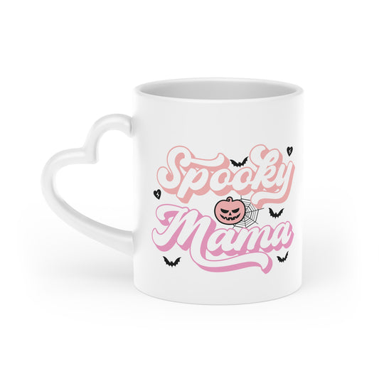 Spooky Mama heart handle mug