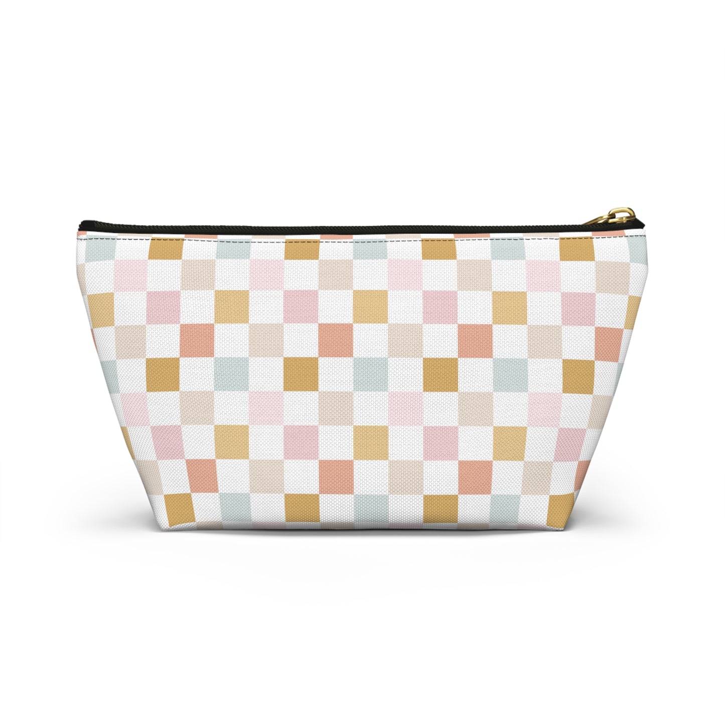 Pastel checkered Accessory Pouch w T-bottom