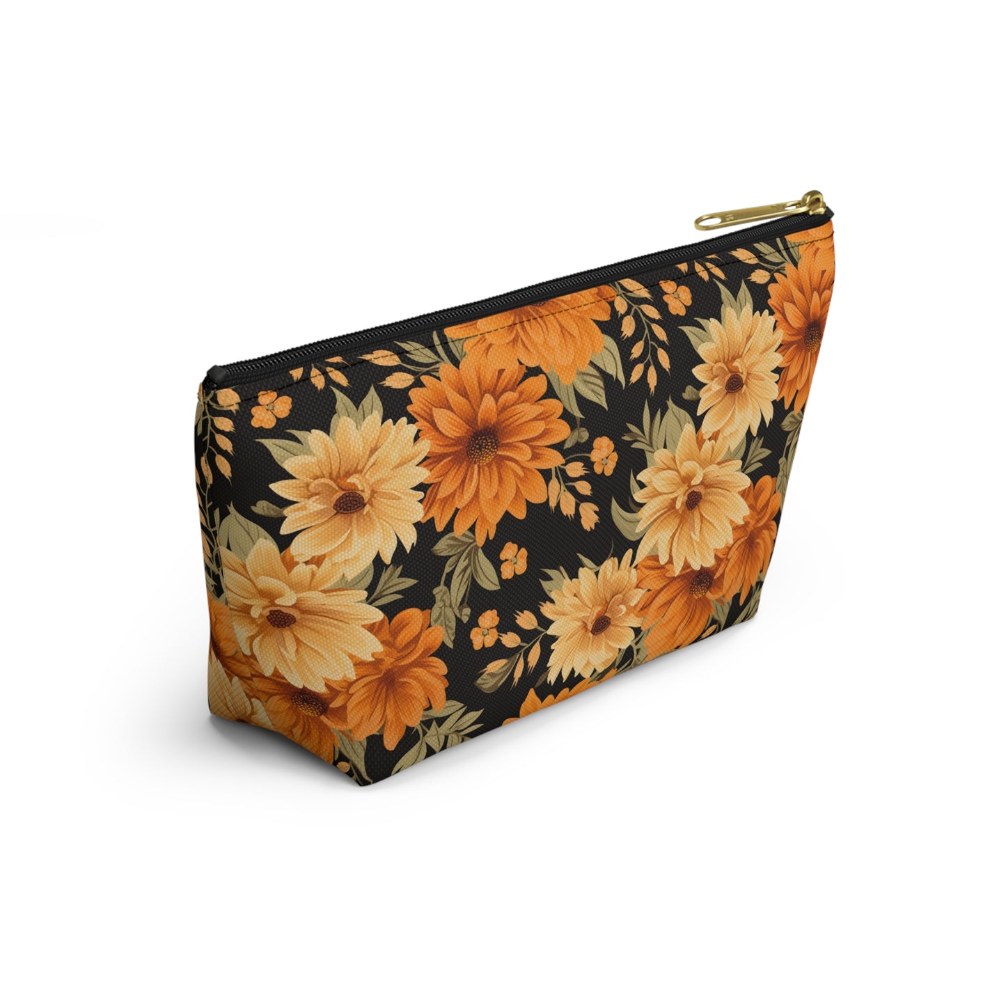 Fall floral Accessory Pouch w T-bottom