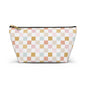 Pastel checkered Accessory Pouch w T-bottom