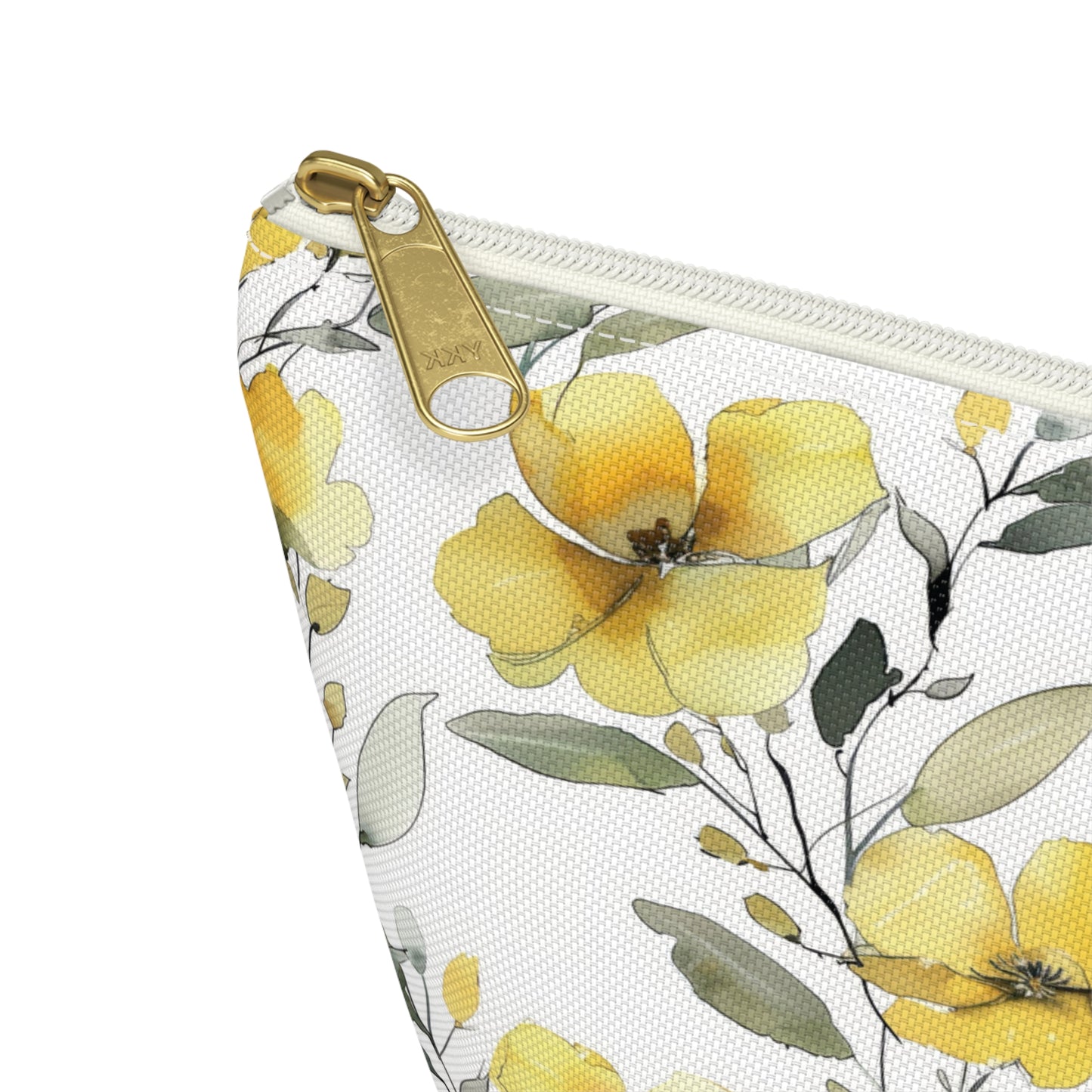 Floral watercolor Accessory Pouch w T-bottom