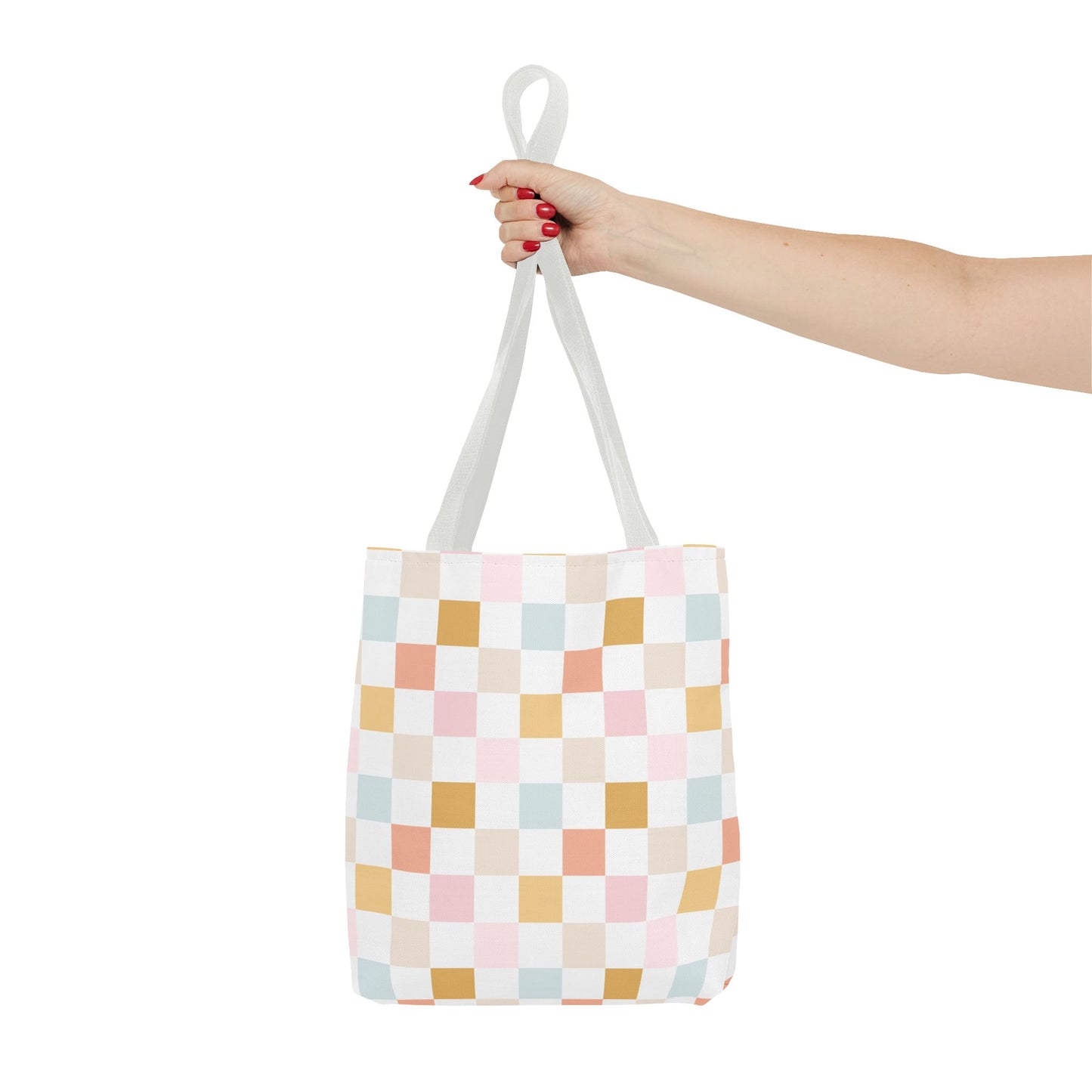 Pastel checkered Tote Bag