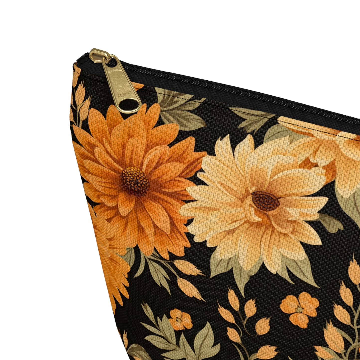 Fall floral Accessory Pouch w T-bottom