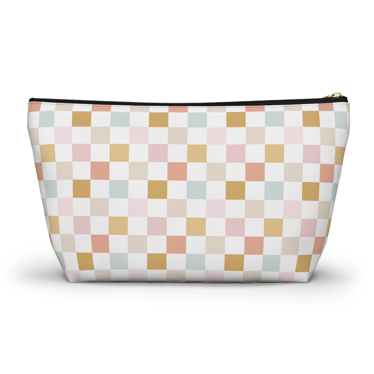 Pastel checkered Accessory Pouch w T-bottom