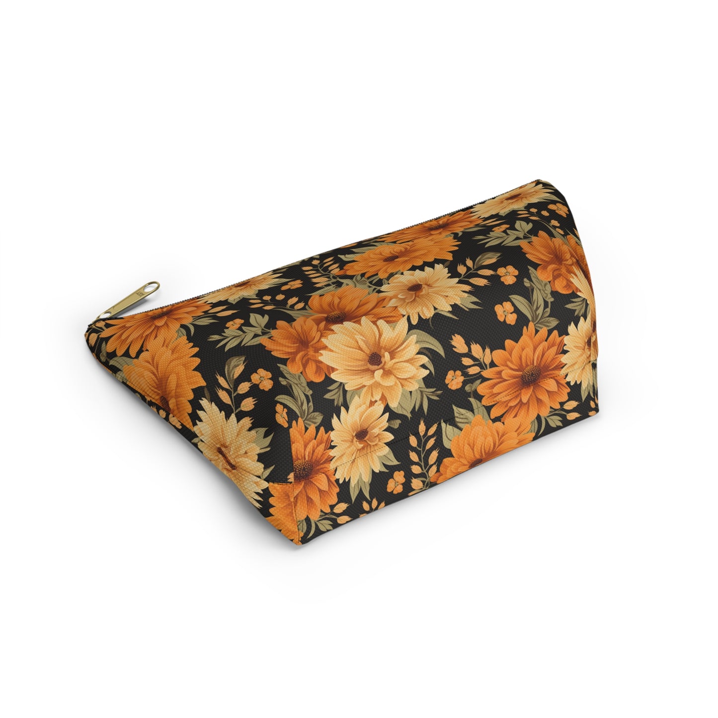 Fall floral Accessory Pouch w T-bottom