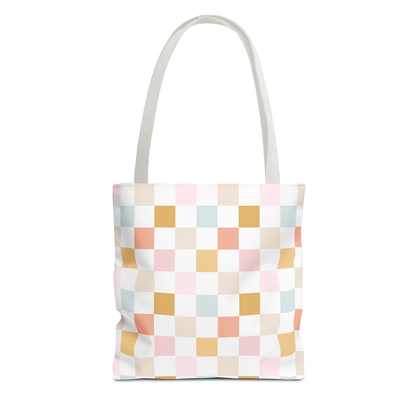 Pastel checkered Tote Bag